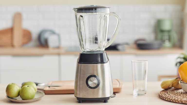 blender on kitchen island