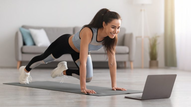 woman exercising