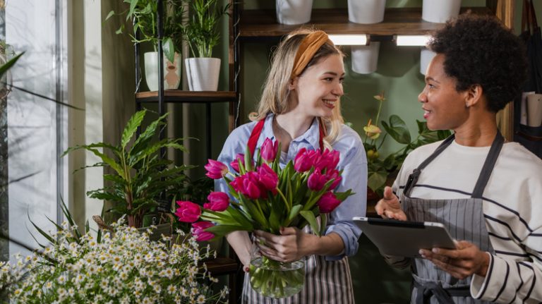 Florists talking