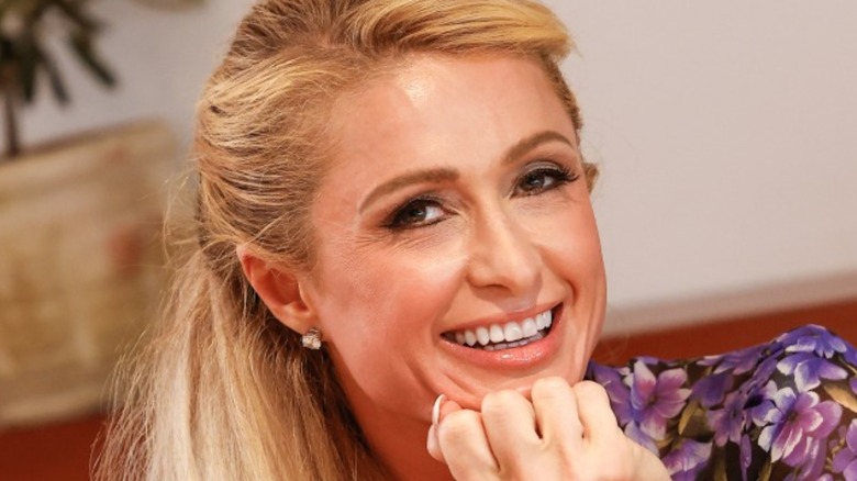 Paris hilton smiling