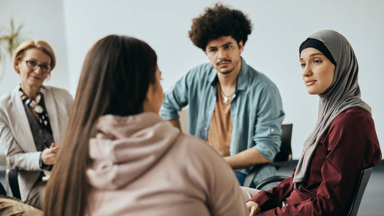 People at support group meeting