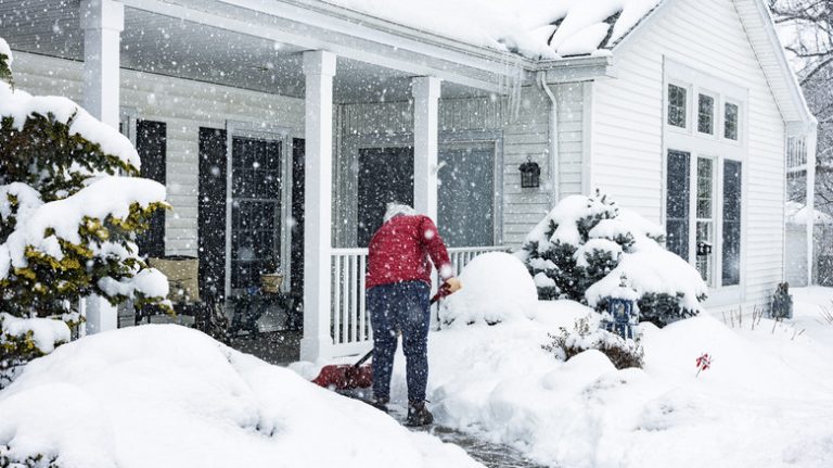 Person shoveling snow