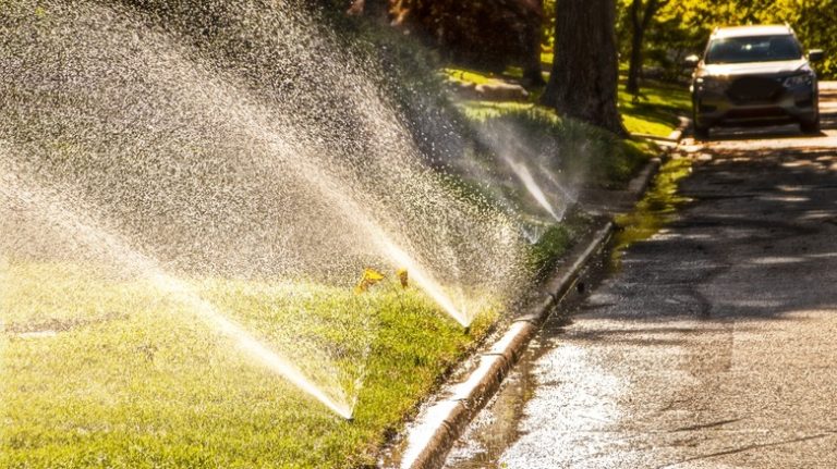 lawn irrigation run-off