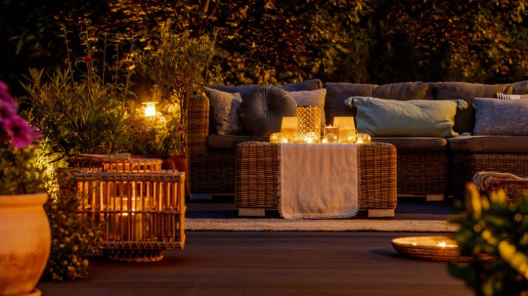 Illuminated patio furniture