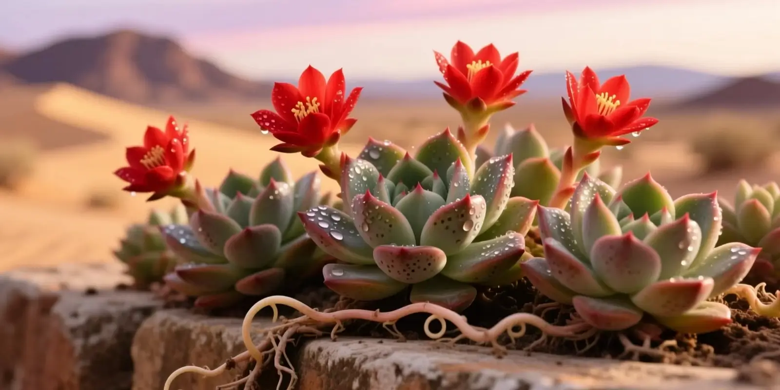 Observations on Red-Flowering Succulents in Residential Settings